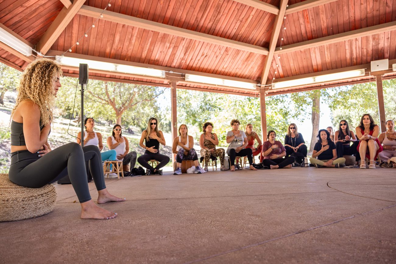 Roni leading a group session