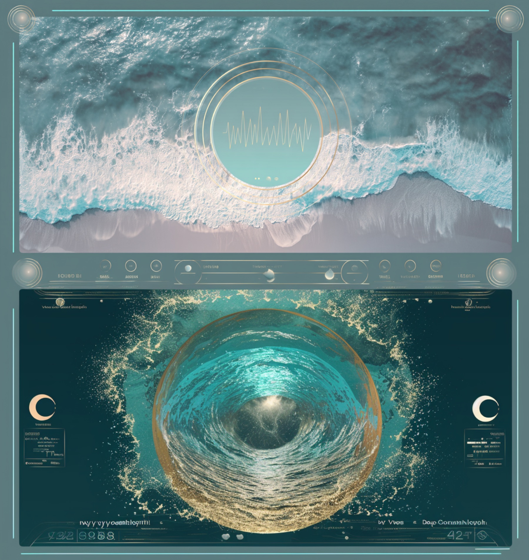Ocean healing theme visual
